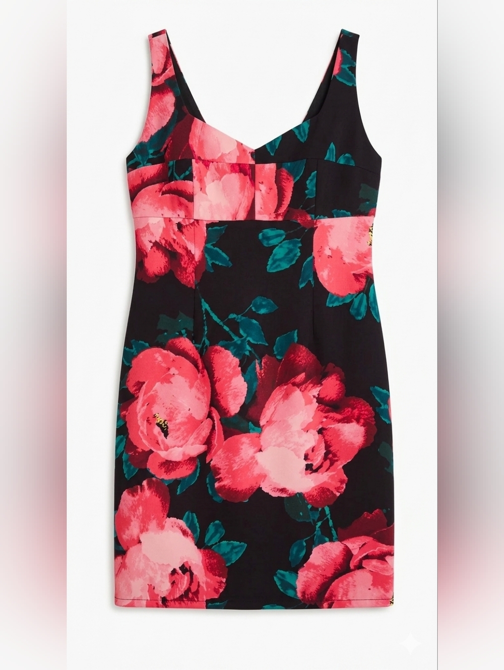 Trina Turk Women's Floral Sleeveless V-Neck Midi Sheath Dress Size 12 - Picture 2 of 10